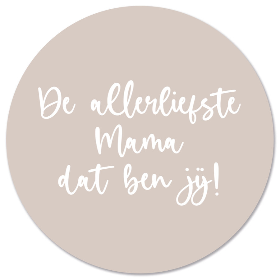 Muurcirkel mama beige 3 mm