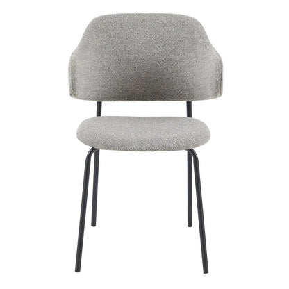 Bouclé fauteuil set van 2 lichtgrijs