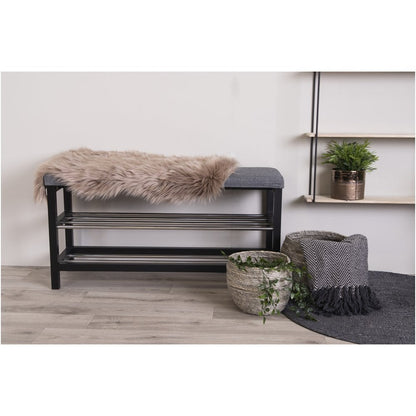 Tapijt imitatie lamsleer 50x85 cm lichtbruin