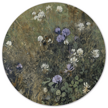 Muurcirkel klaverbloemen Jac van Looij Ø 60 cm Dibond