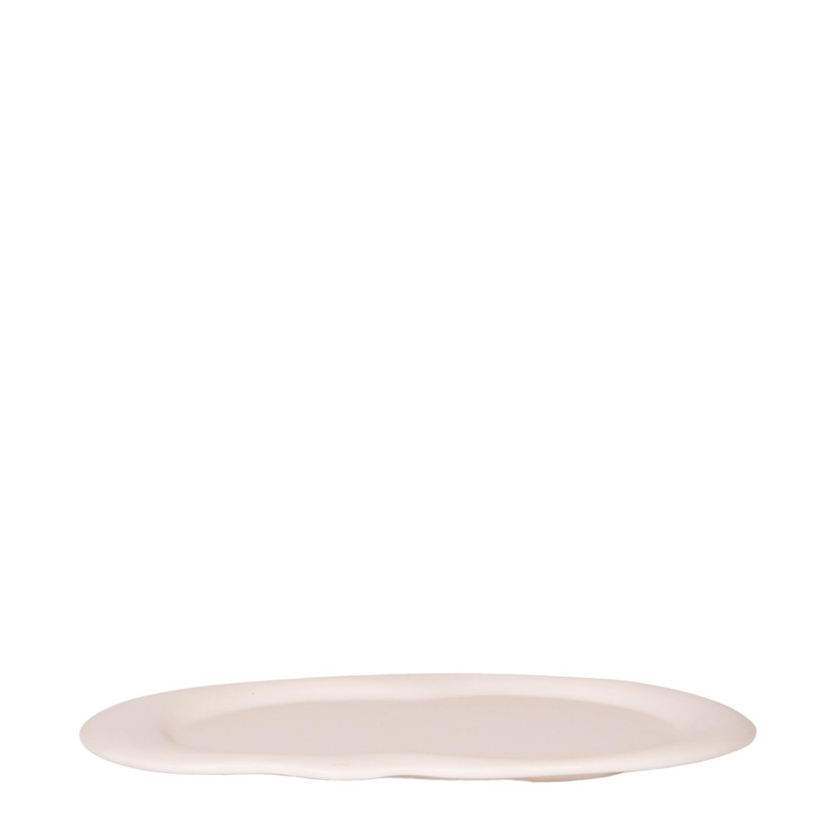Oval metal tray for plants