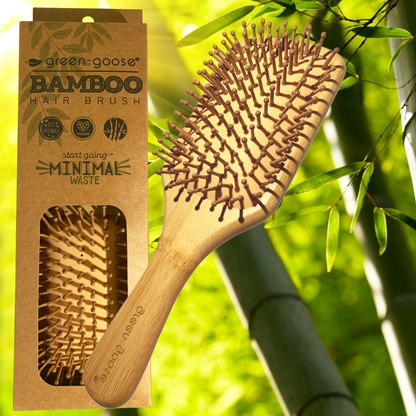 Bamboe haarborstel XL anti-statisch 10x25 cm