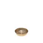Serveerschaal glas 10x10x2 cm goud