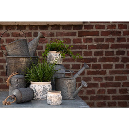 Decorative Watering Can 40x14x25 cm Grey Metal Plant Waterer