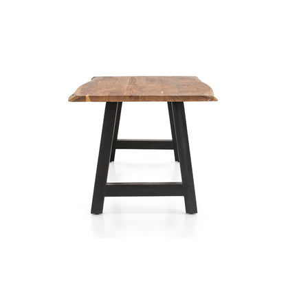Eettafel acacia massief 220x110x76.5 cm