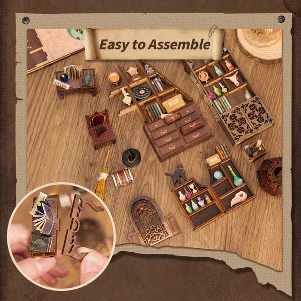 Booknook miniatuur bouwpakket The Magic Pharmacist 18x11x23cm