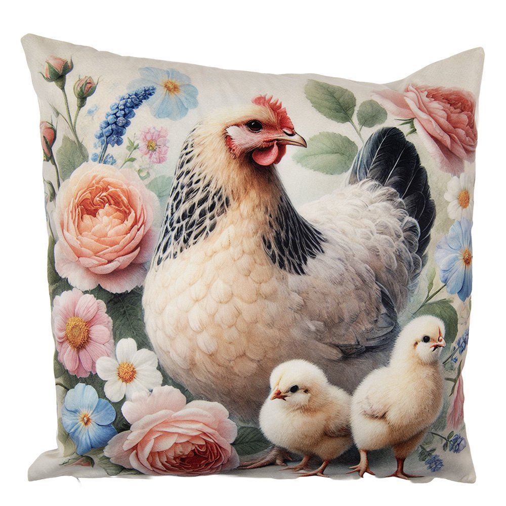 Cushion Cover 45x45 cm Beige Polyester