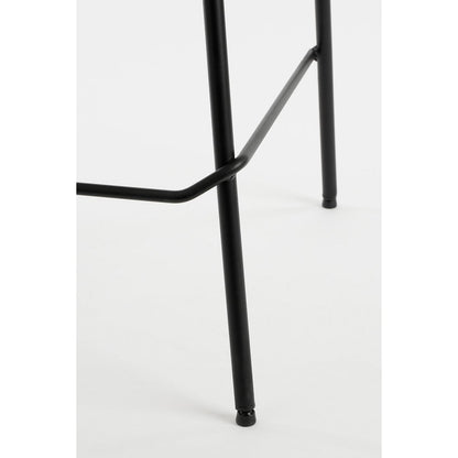 Barkruk Nanet 91 cm donkerblauw ribstof metaal