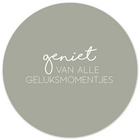 Muurcirkel groen Dibond