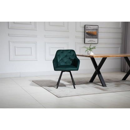 Fauteuil dennengroen draaibaar 61x62x85 cm