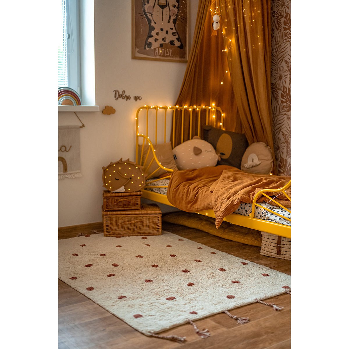 Kindertapijt Nümi Amber gestippeld 100x150 cm