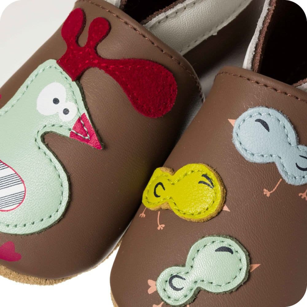 Babyslofjes leer suède zool