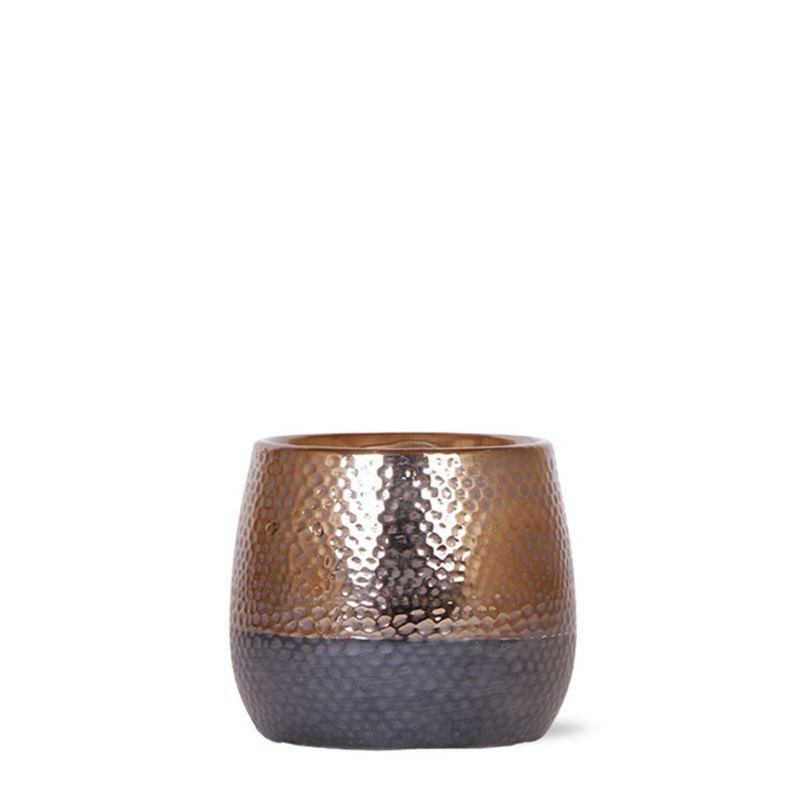 Plantenpot keramiek Ø9 cm koperkleurig