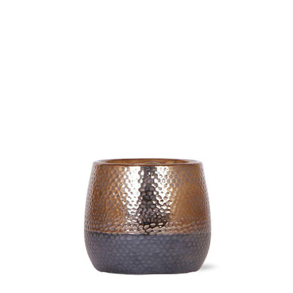 Plantenpot keramiek Ø9 cm koperkleurig
