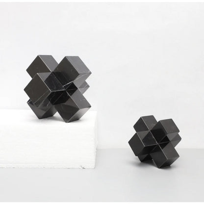 Marmeren kruis 15x15x15 cm zwart
