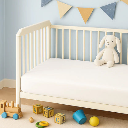 Hoeslaken baby 60x120 cm biologisch katoen wit