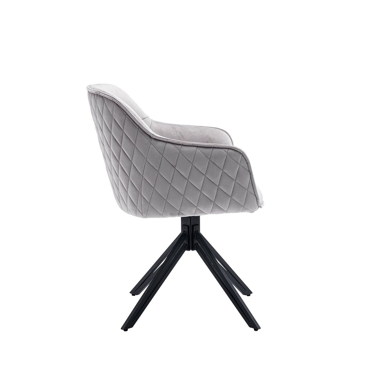 Fauteuil lichtgrijs fluweel draaibaar 360°