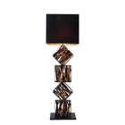 Vloerlamp drijfhout 155 cm zwart goud
