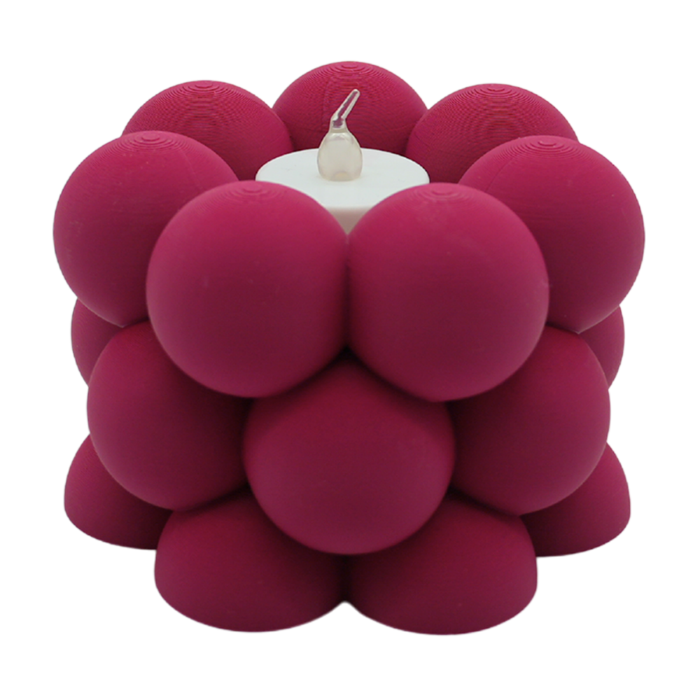 Waxinelichthouder Bubble 12x12x8 cm PLA