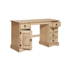 Schreibtisch dennenhout 5 laden kast met deur