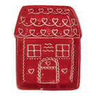 Dinner Plate House 15x19x3 cm Red Ceramic
