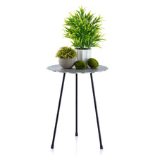 Side Table Hilton Round Aluminum Structure Silver or Gold