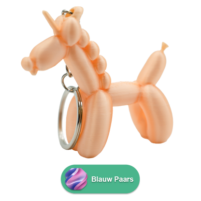 Unicorn Balloon Dog Keychain