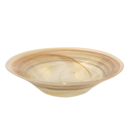 Glasschaal 30x30x7.5 cm beige