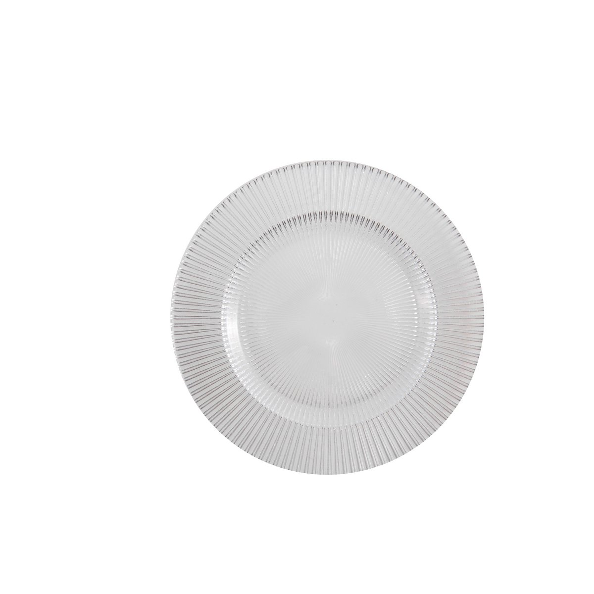 Dinerbord glas 28 cm wit gestreept