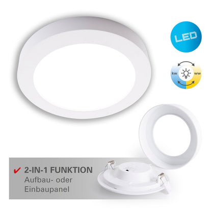 Plafondlamp rond 24,6 cm wit instelbare lichtkleur