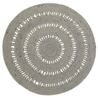 Round open-worked felted wool rug BIBEK GREY S
