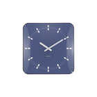 Wandklok 35x35 cm plastic blauw