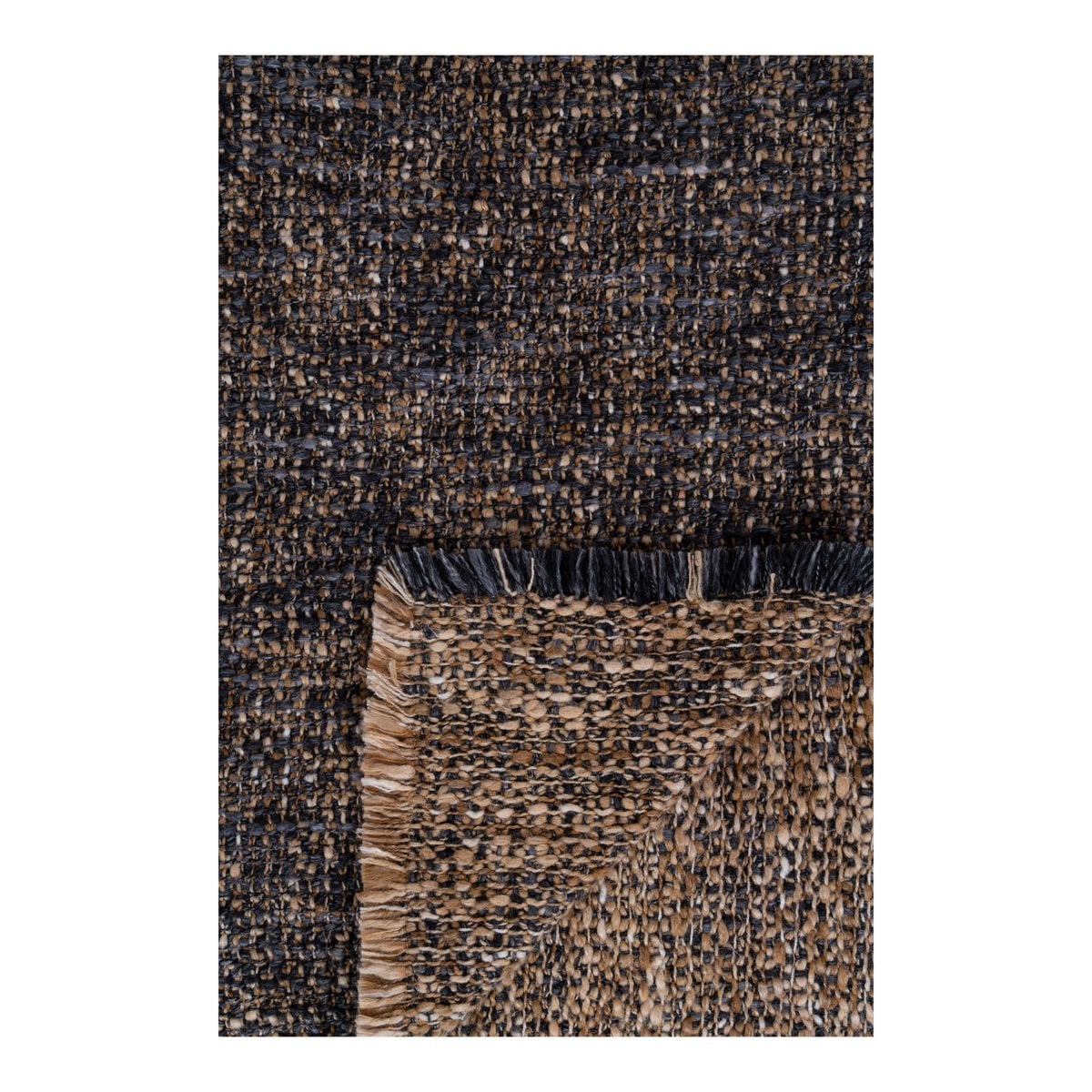 Ely Plaid - Plaid, blauw/geel, Katoen, Polyester, 130x170 cm