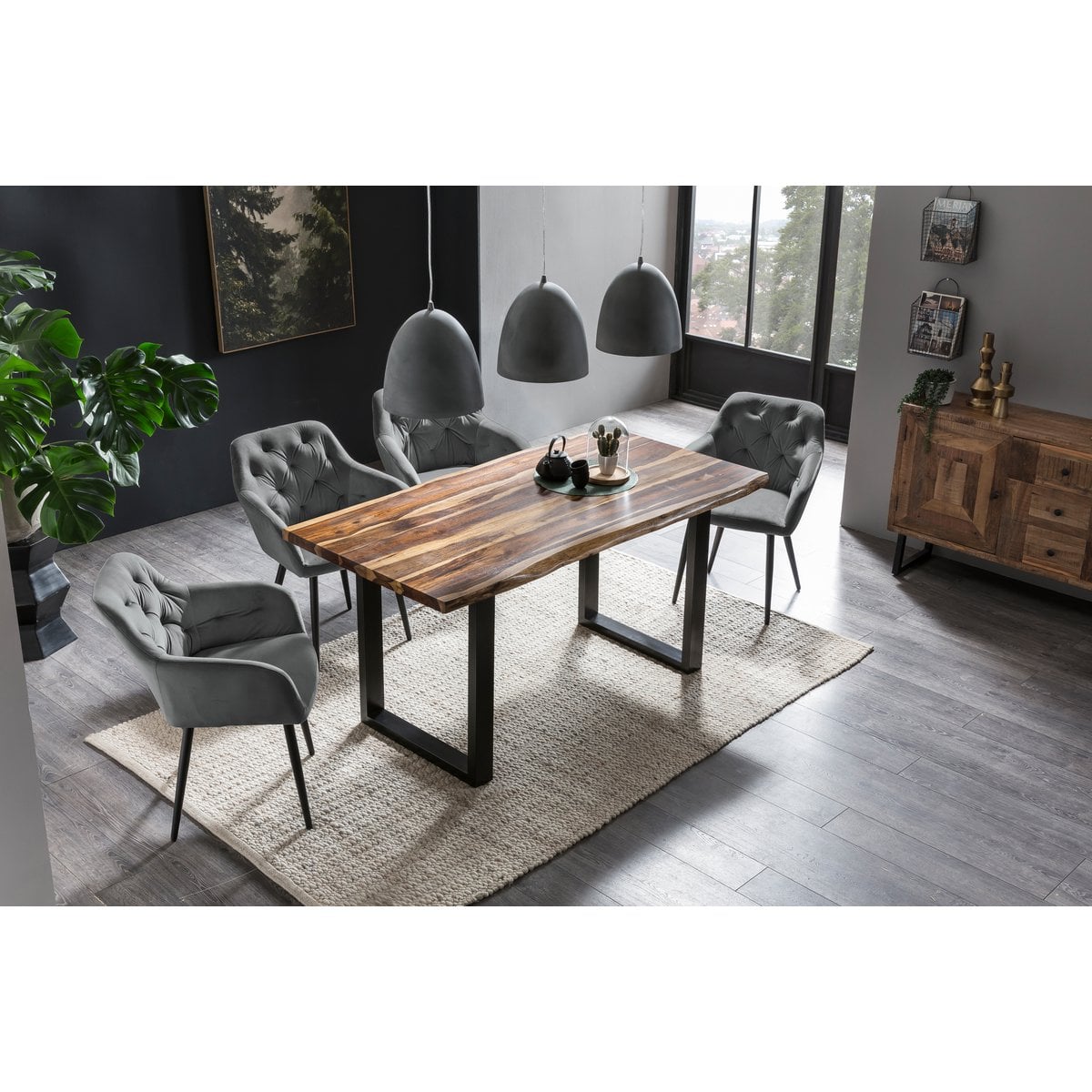 Fauteuil grijs fluweel