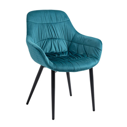 Fauteuil fluweel turquoise 63x61x81,5 cm