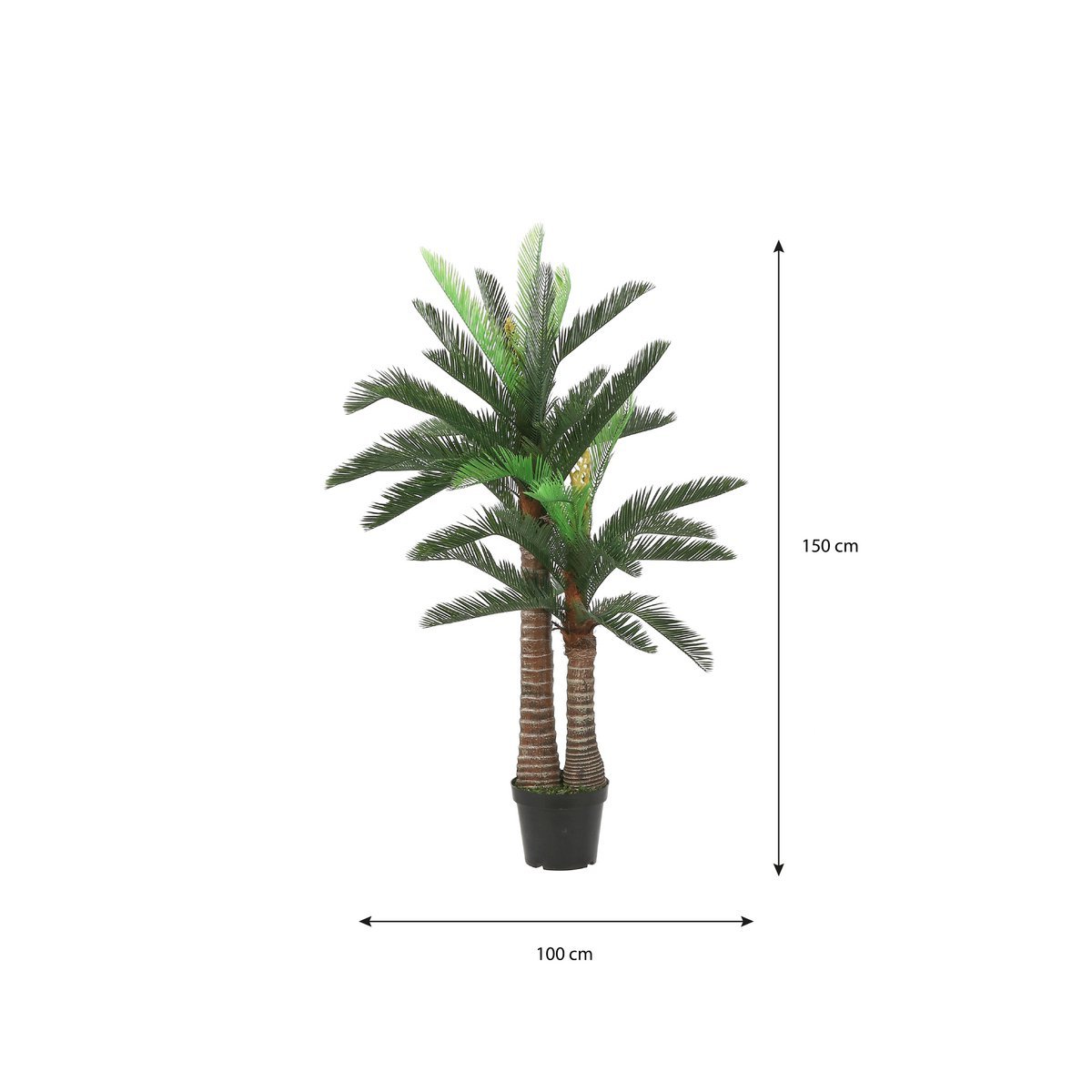 Kunstplant Cycas Palm 150 cm Ø100 cm groen