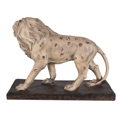 Beeld leeuw 55x23x40 cm beige bruin magnesium