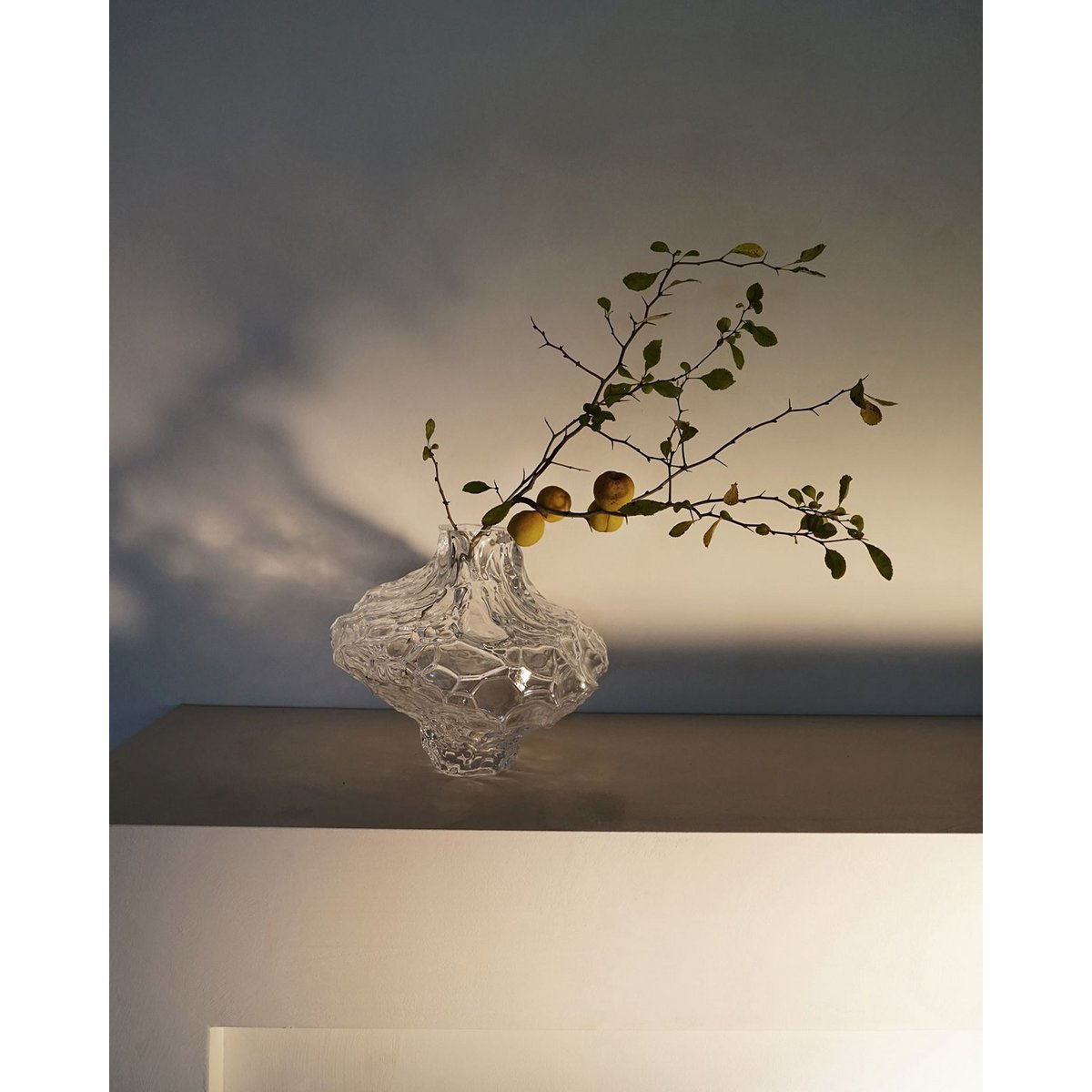 Vaas glas 16x20 cm rood