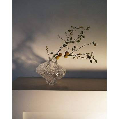 Vaas glas 16x20 cm rood