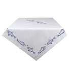 Tafelkleed 150x150 cm katoen wit blauw vissen
