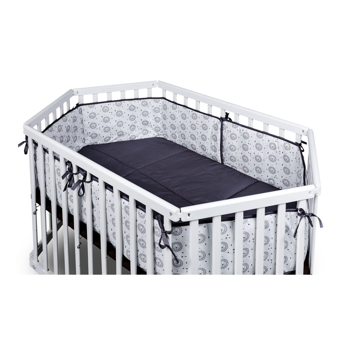Boxinzet zeshoekig 93x133 cm wit