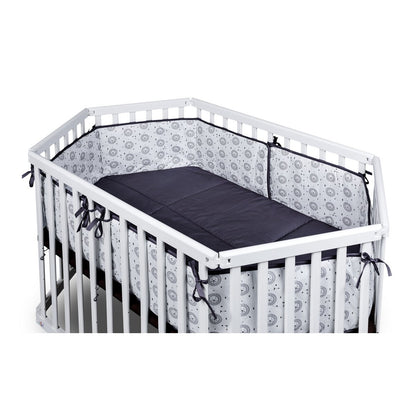 Boxinzet zeshoekig 93x133 cm wit