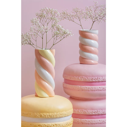 Vaas Marshmallow Medium 23x14 cm meerkleurig keramiek