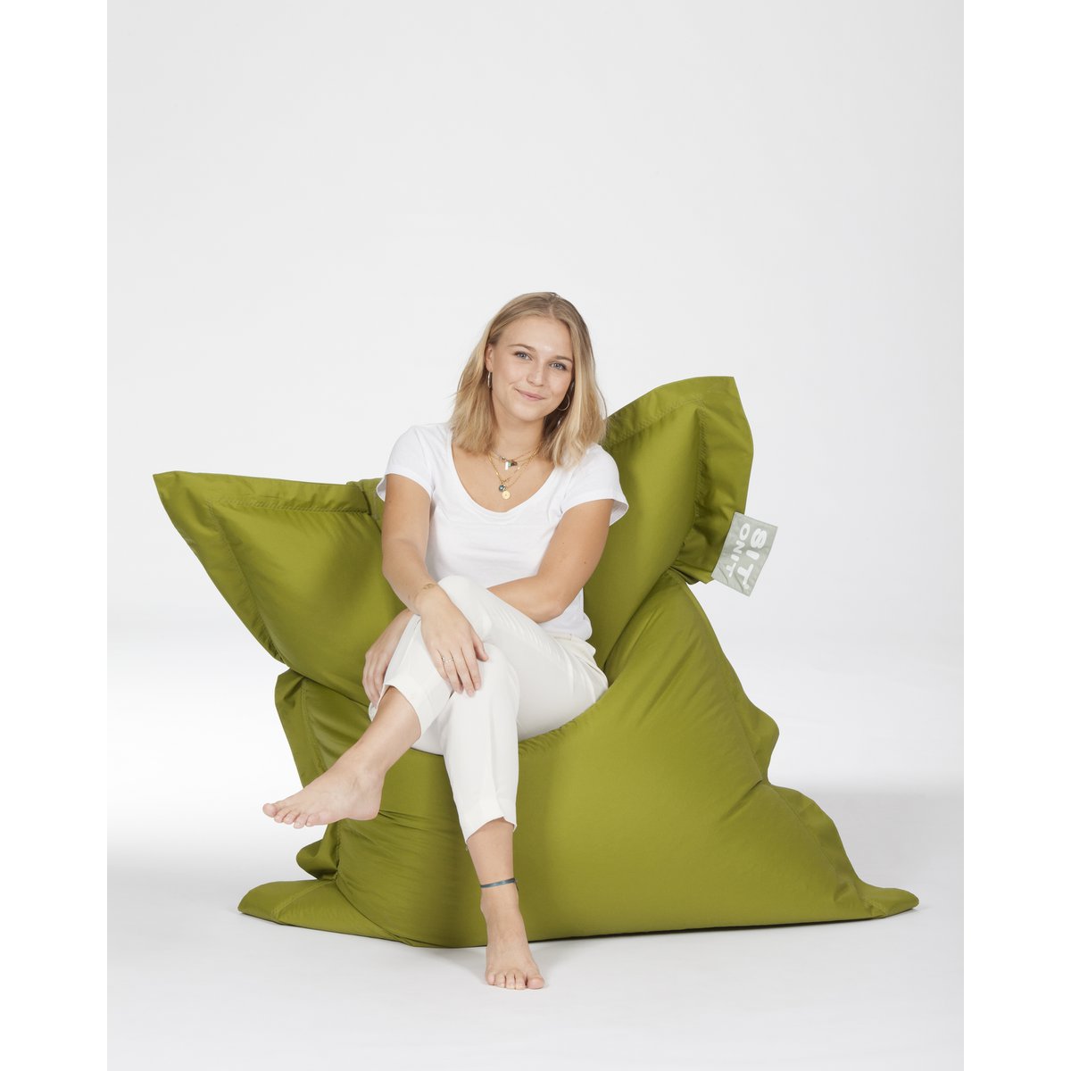 Zinkas Olijf Multifunctionele Zitzak Met Logeerbed Comfort