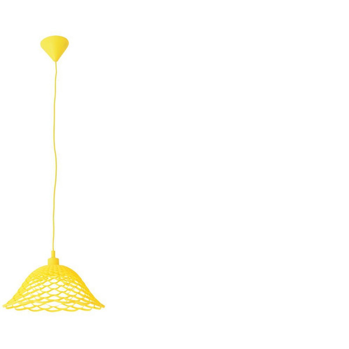 Hanglamp geel 35x35 cm plastic