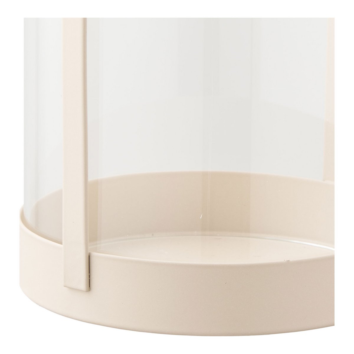 Kandelaar glas metaal beige set van 2