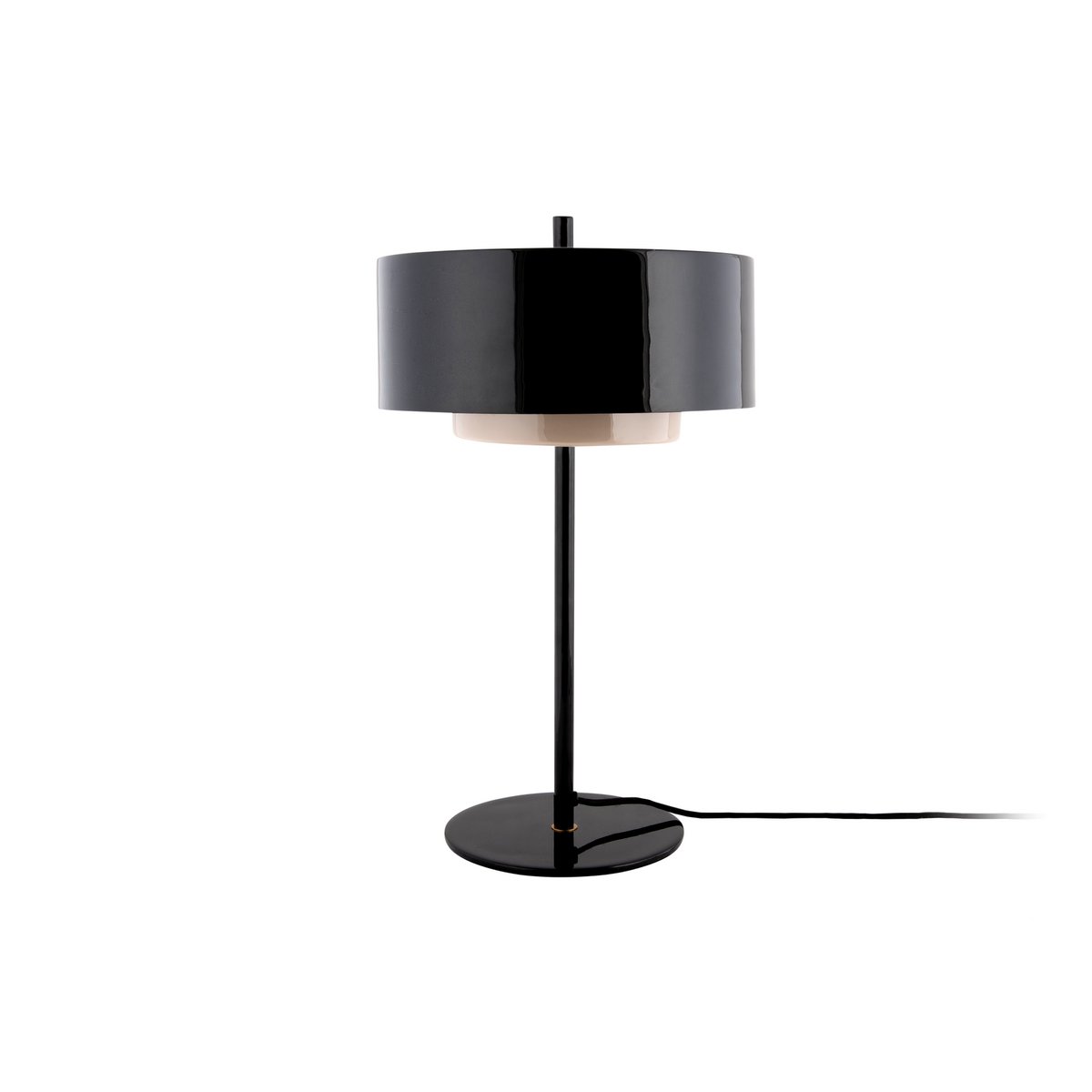Tafellamp Grato Ring 29x50 cm zwart ijzer