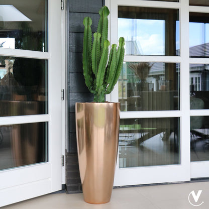 Plantenpot Kentucky Copper Ø37x80 cm roségoud polyester