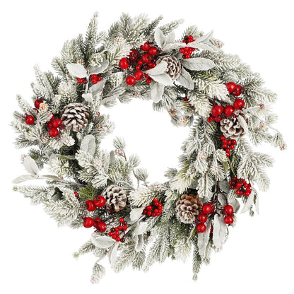 Kerstkrans Ø50 cm groen met besjes