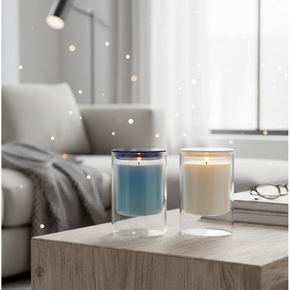 Candle blue cedarwood perfume 7x11.3 cm